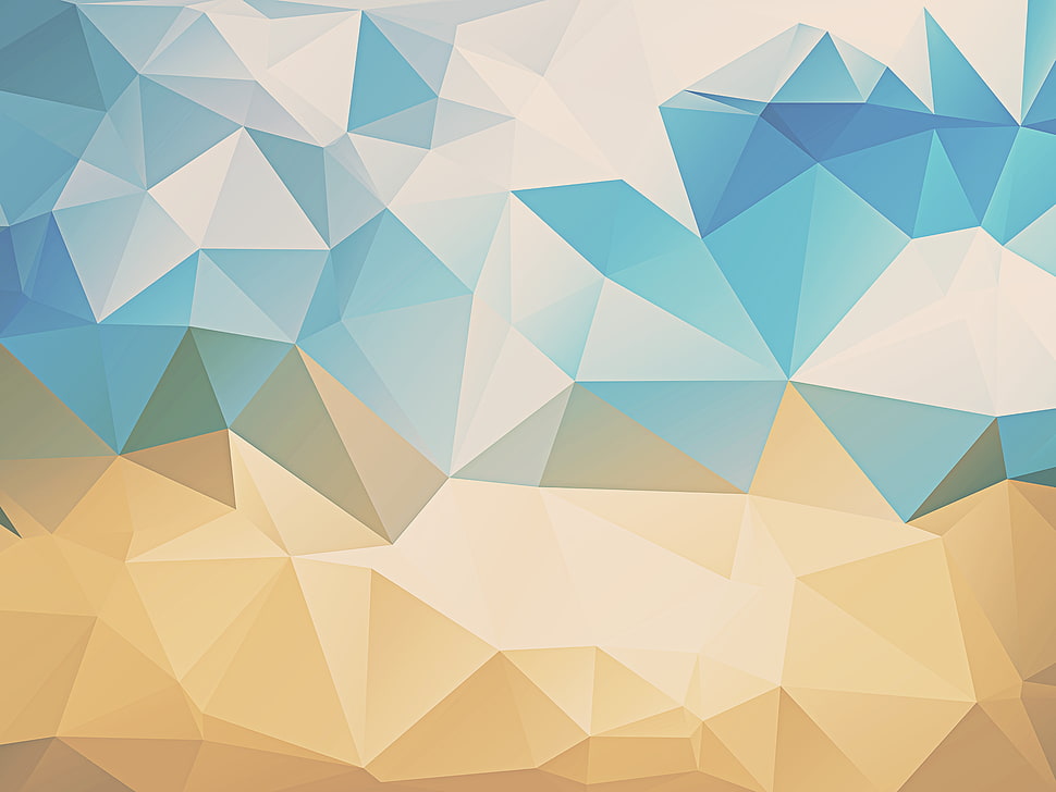 blue and beige abstract artwork, minimalism, geometry HD wallpaper