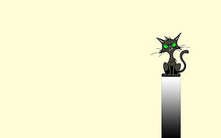 photo of black cat illustration