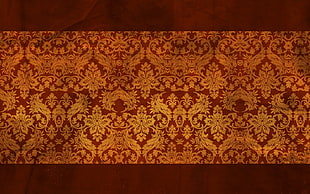 brown and white floral area rug, pattern, textured, texture HD wallpaper