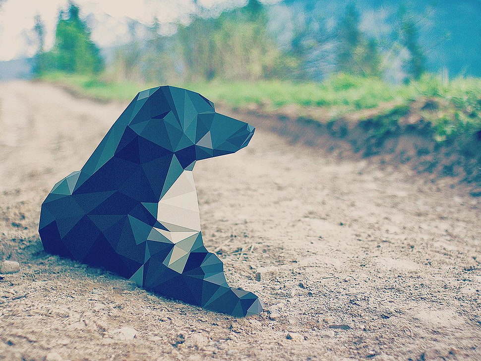 dog illustration, animals, digital art, vector graphics, dog HD wallpaper