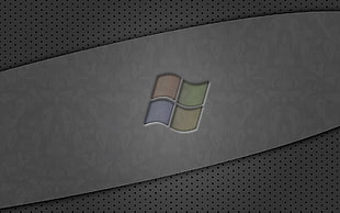 windows logo on gray surface