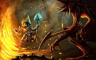video game illustration, Diablo III, Diablo, video games, fantasy art HD wallpaper