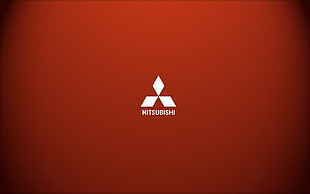 black and white Samsung laptop, logo, Mitsubishi, minimalism