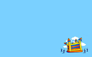 inflatable house poster HD wallpaper