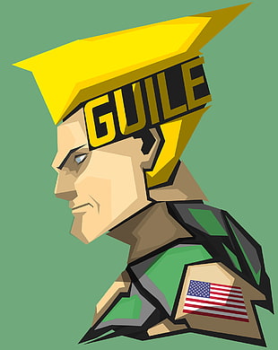 Street Fighter Guile illustration, Guile (character), Street Fighter, video games, Capcom