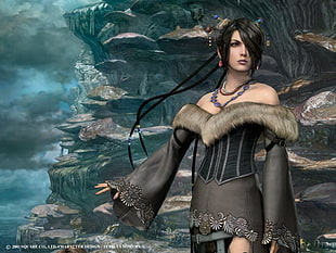 female game character, video games, Final Fantasy X, Final Fantasy HD wallpaper
