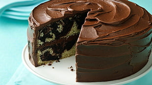 chocolate cake with chocolate ganache frosting