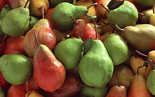 close up photo of bunch of pears HD wallpaper