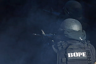 black m1 helmet and carbine rifle, police, Rio de Janeiro, special forces, Brazilian