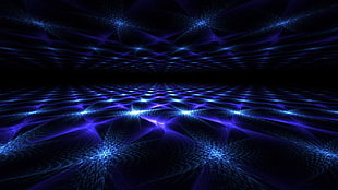LED lights on black surface