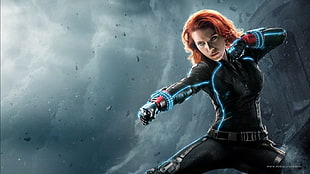 Black Widow digital wallpaper, Avengers: Age of Ultron, Black Widow, Scarlett Johansson HD wallpaper
