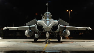 gray fighter plane, military, rafale, Dassault Rafale