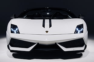 white Lamborghini Gallardo, Lamborghini, car