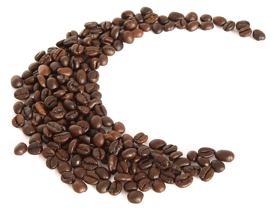 coffee beans forming letter C HD wallpaper
