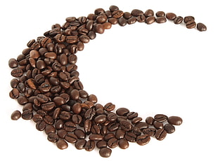 coffee beans forming letter C