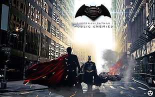 Batman vs Superman movie poster, Superman, Batman