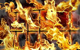 flame digital wallpaper