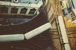 white train, vehicle, train, Chicago HD wallpaper