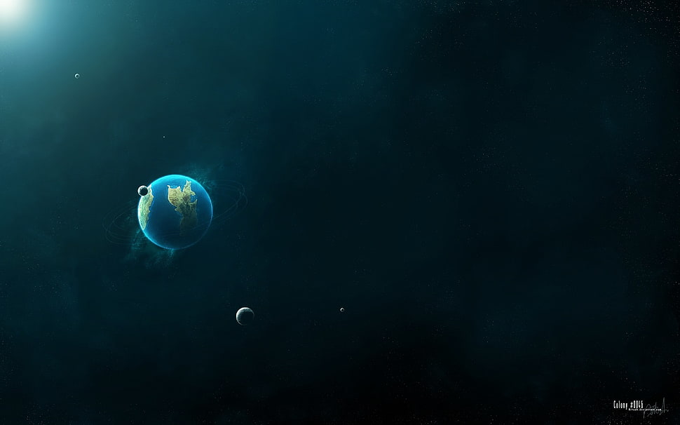 space, planet, artwork HD wallpaper