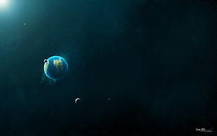 space, planet, artwork