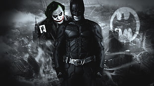 Batman and The Joker poster, Batman Begins
