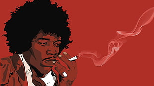 Jimmy Hendrix, Jimi Hendrix, smoking, drugs, singer HD wallpaper