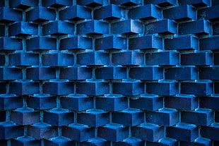 Wall,  Bricks,  Blue HD wallpaper