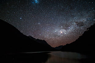 milkyway photo, Starry sky, Night, Mountains HD wallpaper
