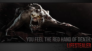 you fell the red hand of death Lifestealer digital wallpaper, Dota 2, lifestealer, video games