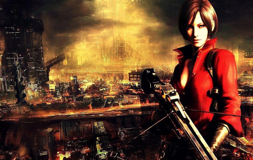 Resident Evil female character digital wallpaper, Resident Evil 6, ada wong, zombies HD wallpaper