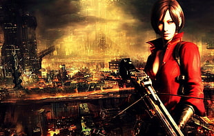 Resident Evil female character digital wallpaper, Resident Evil 6, ada wong, zombies