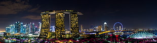 aerial photo of high rise buildings, singapour HD wallpaper