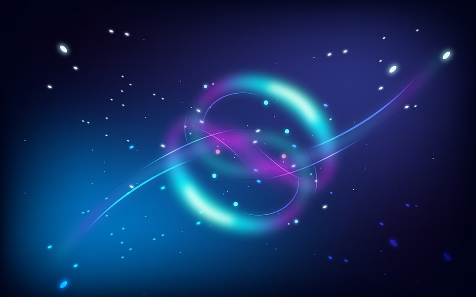 blue, teal, and pink knot digital wallpaper HD wallpaper