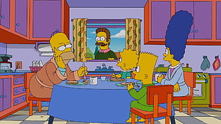 The Simpsons TV show still screenshot, The Simpsons, Homer Simpson, Bart Simpson, Lisa Simpson HD wallpaper