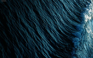 blue and black area rug, waves HD wallpaper