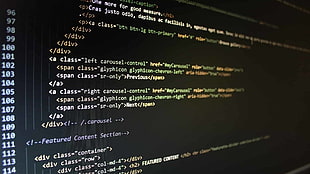 flat screen montir, syntax highlighting, code, HTML, CSS