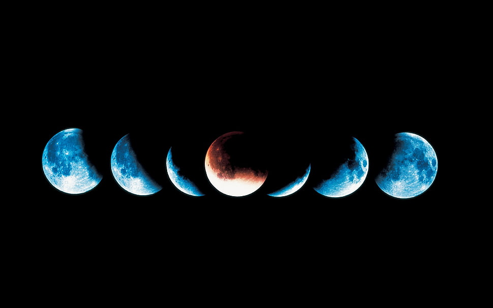time lapse full moon photo HD wallpaper