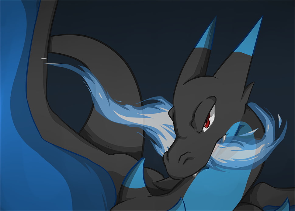 dragon illustration, Pokémon, Charizard, Mega Charizard X HD wallpaper