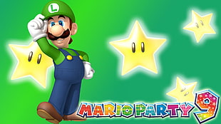 Mario Party 9 poster, Mario Party, Luigi, video games, Nintendo HD wallpaper