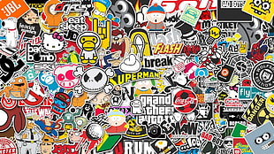 assorted logo poster HD wallpaper