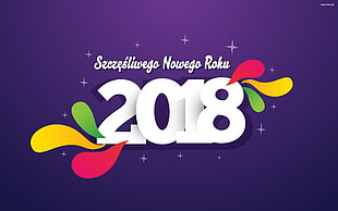 2018 poster, New Year, Polish, quote, Happy New Year HD wallpaper