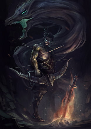 illustration of archer, Overwatch, Hanzo (Overwatch) HD wallpaper