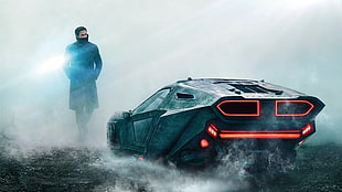 black sports car, Blade Runner 2049, Ryan Gosling, movies, Blade Runner
