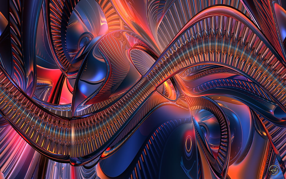 red and blue abstract wallpaper HD wallpaper
