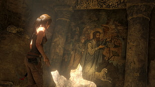 female game character digital wallpaper, Lara Croft, PC gaming, Rise of the Tomb Raider, Rise of Tomb Raider