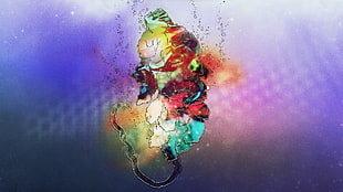 multicolored abstract digital wallpaper