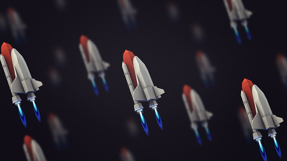 space shuttle illustration HD wallpaper