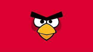 Angry Bird logo, Angry Birds, minimalism