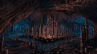 cave stalactites and stalagmites, Dear Esther, cave