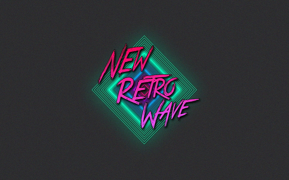 New Retro Wave texts, retro games, vintage, New Retro Wave, neon HD wallpaper